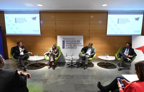 De izq a dcha Jordi Fernández, Eugenia Navarro, José Ángel Sandín y David Figueras