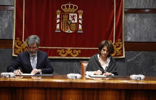 Carlos Lesmes y Dolores Delgado