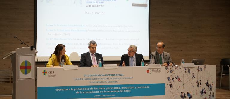 VII Conferencia CG_María Álvarez, Antonio Calvo, JM Marín Quemada, JL Piñar