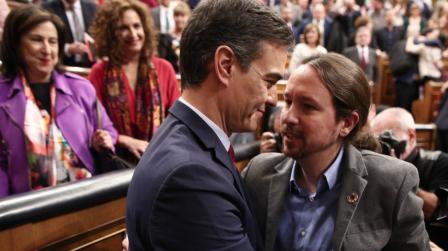 Pedro Sánchez y Pablo Iglesias forman gobierno