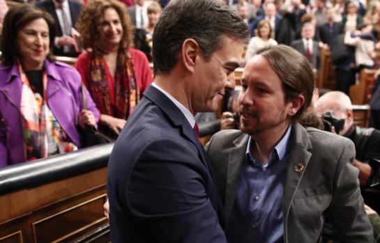 Pedro Sánchez y Pablo Iglesias forman gobierno