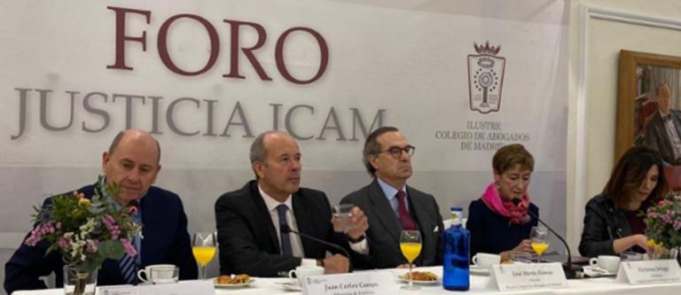 Victoria Ortega, en el Foro Justicia ICAM