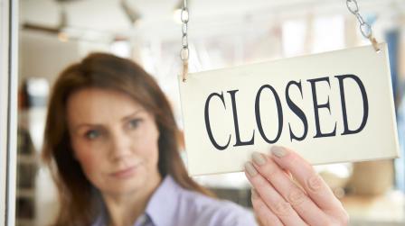 Negocio cerrado por coronavirus