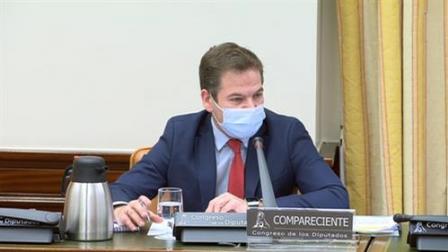 210413 El subsecretario de Justicia, Miguel Bueno, durante su comparecencia ante la Comisión de Justicia