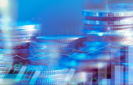 Financial,Investment,Concept,,Double,Exposure,Of,City,Night,And,Stack