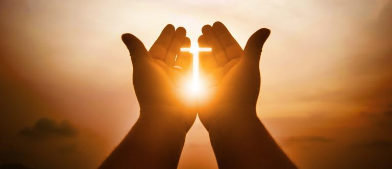 Christian,Man,With,Open,Hands,Worship,Christian.,Eucharist,Therapy,Bless