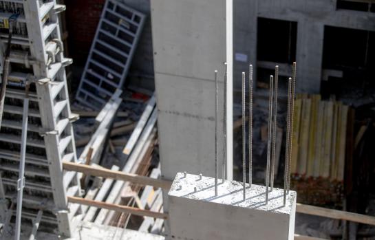 Construction,Site,With,Enforced,Concrete,Steel,Frames,Rising,Up