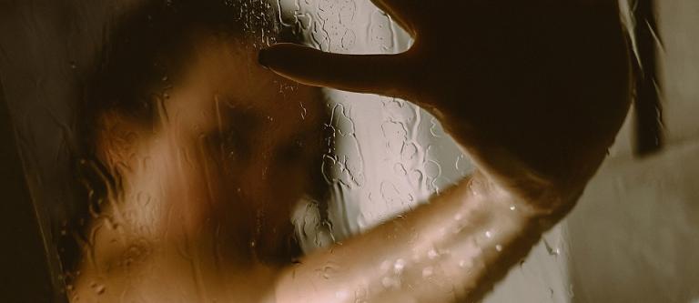 Rejecting,Woman,Saying,Stop,,No,,Halt,With,Hand,Gesture,While