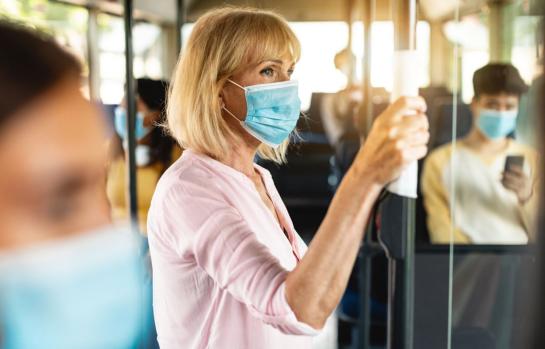 Mascarilla en el transporte público