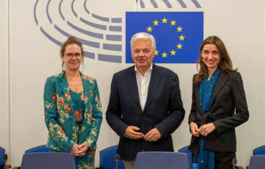 Pilar Llop trílogos en Estrasburgo