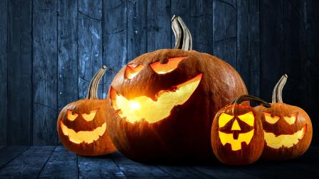 Halloween,Design,With,Pumpkins,.,Mixed,Media