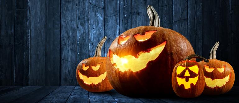Halloween,Design,With,Pumpkins,.,Mixed,Media