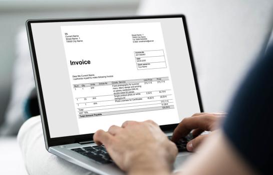 Factura fraudulenta con los datos de la empresa_img