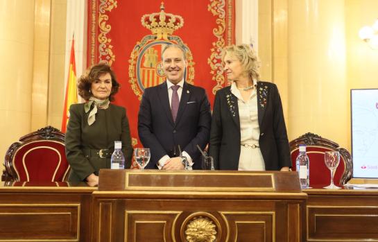 Carmen Calvo, Eugenio Ribón e Isabel Winkels dan la bienvenida a la XII Cumbre de Mujeres Juristas__