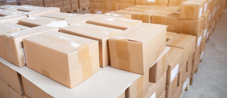 A,Lot,Of,Cardboard,Boxes,In,Stock.,Detention,Of,Smuggled