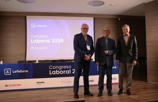 Juan Pujol, Antonio Sempere y José Angel Sandín en el Congreso Laboral de Lefebvre 2026