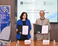 La presidenta del Consejo General del Notariado (CGN), Concepción Pilar Barrio Del Olmo, y el decano del ICAM, Eugenio Ribón_img